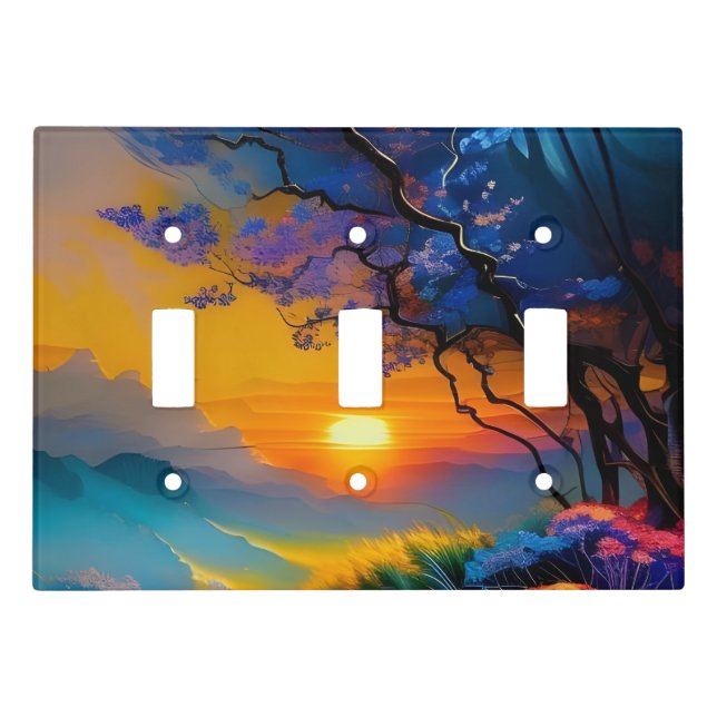 Gorgeous Sunrise over pond  Light Switch Cover (Front)