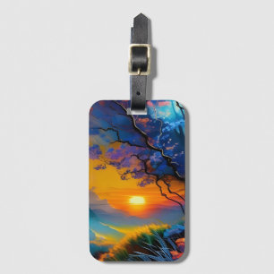 Gorgeous Sunrise over pond Luggage Tag