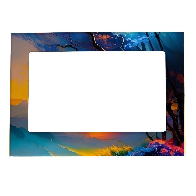 Gorgeous Sunrise over pond  Magnetic Frame (Front)