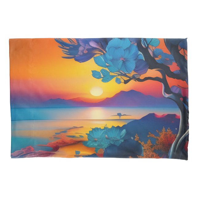 Gorgeous Sunrise over pond  Pillow Case (Front)