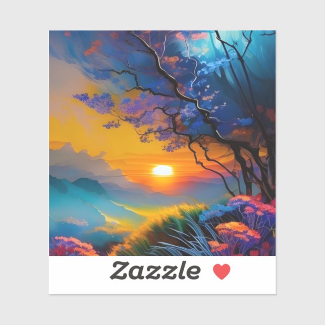 Gorgeous Sunrise over pond  Sticker (Sheet)