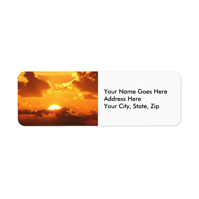 Gorgeous Sunset Label (Front)