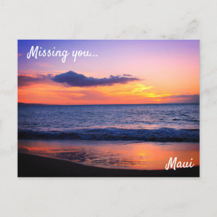 Gorgeous Sunset on Maui Postcard