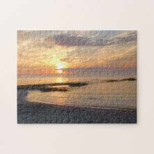 Gorgeous Sunset over Cape Cod Beach Puzzle