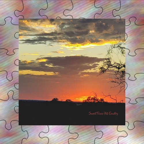 Gorgeous Sunset Texas Hill Country Game Jigsaw Puzzle