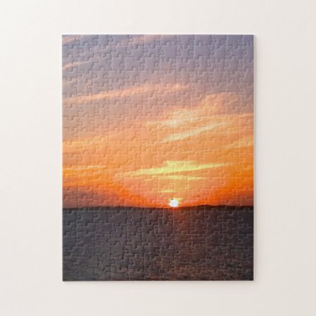 Gorgeous Sunset Turks And Caicos Beach Photo Jigsaw Puzzle