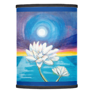 Gorgeous Sunset with White Lotus Lamp Shade