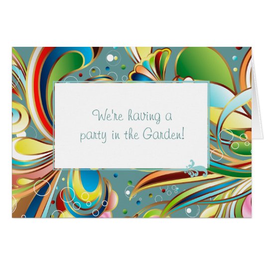 Gorgeous Swirling Flowers Cards (Front Horizontal)