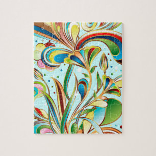 Gorgeous Swirling Flowers Jigsaw Puzzle