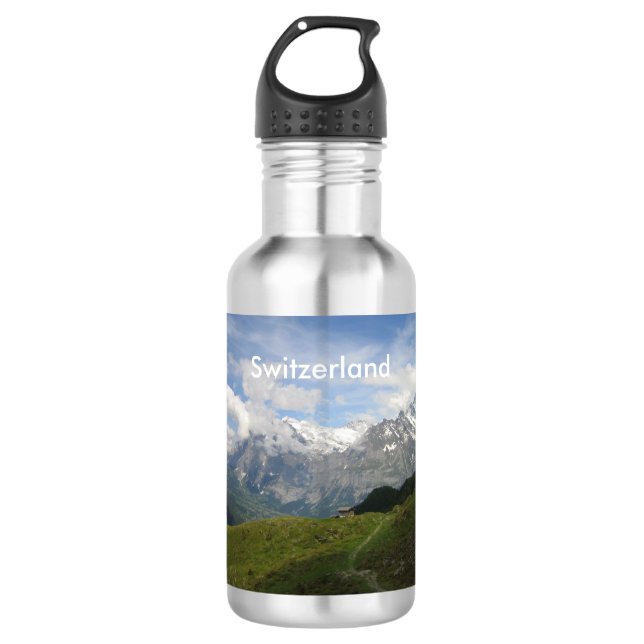 Gorgeous Swiss Landscape Water Bottle (Front)