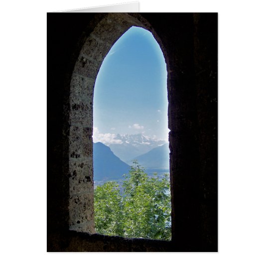 gorgeous Swiss mountain view Cards (Front)