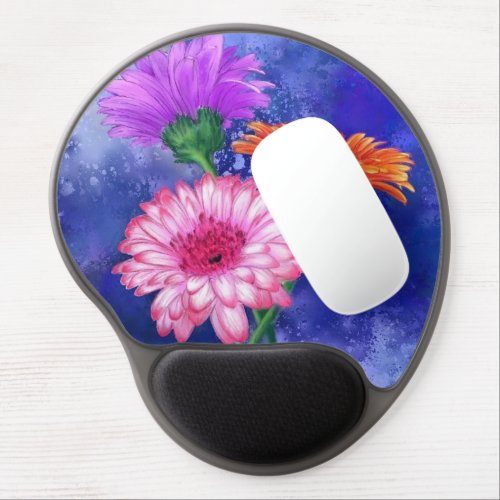 Gorgeous Three Color Gerberas Gel Mouse Pad