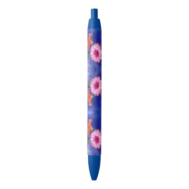 Gorgeous Three Color Gerberas Pen - Painting (Front Vertical)