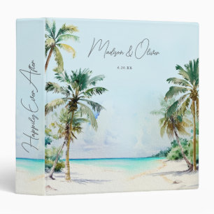 Gorgeous Tropical Beach Palm Trees Wedding Planner 3 Ring Binder