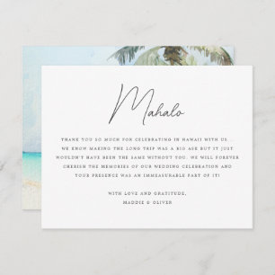 Gorgeous Tropical Beach Wedding Thank You Card