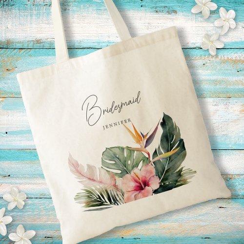 Gorgeous Tropical Botanicals Destination Wedding Tote Bag