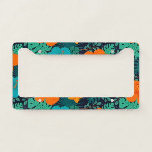 Gorgeous Tropical Exotic Floral License Plate Frame