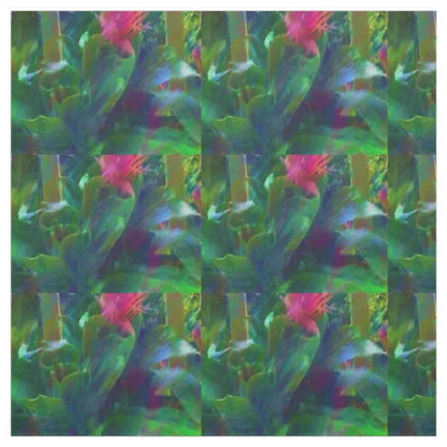 Gorgeous Tropical Flowers Cotton Fabric (Swatch)