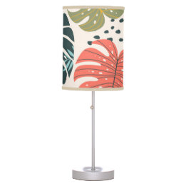 Gorgeous Tropical Monstera Leaves Table Lamp