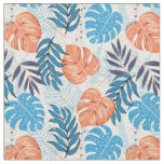 Gorgeous Tropical Print in Pink and Teal Fabric