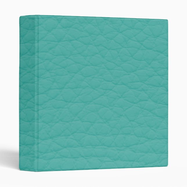 Gorgeous Turquoise Leather Texture 3 Ring Binder (Front/Spine)