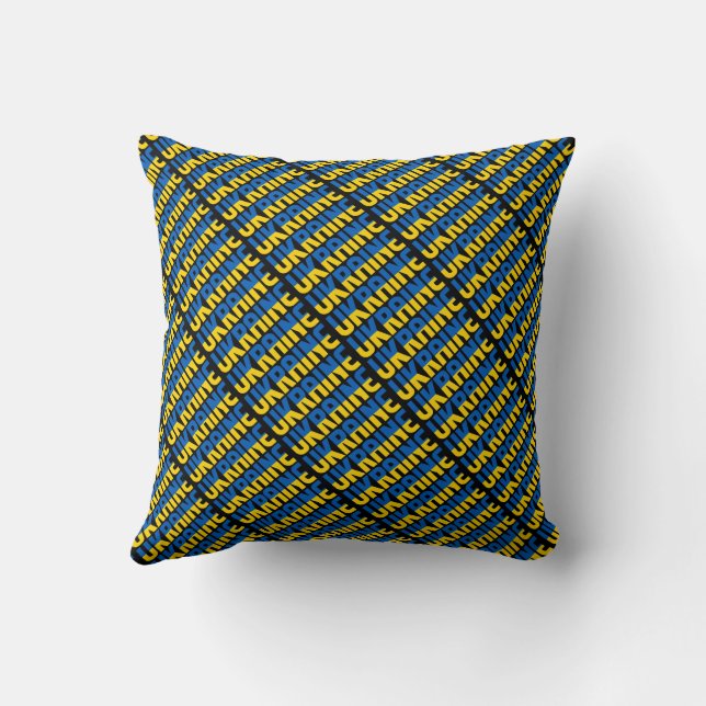 Gorgeous Ukraine National Flag Throw Pillow (Back)