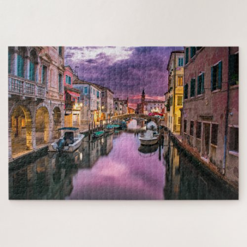 Gorgeous Venice Italy Sunset Photo Jigsaw Puzzle