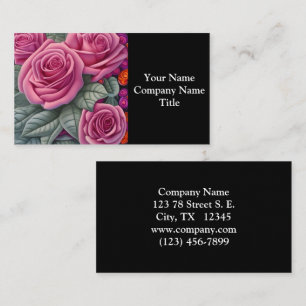 Gorgeous Victorian Pastel Pink Rose Print Business Card