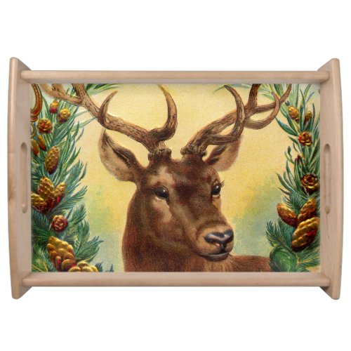 Gorgeous Vintage and Rustic Deer Serving Tray