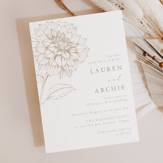 Gorgeous Vintage Boho Floral Wedding Invitation