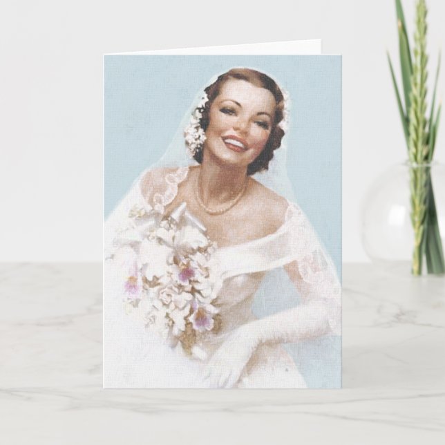 Gorgeous Vintage Bride, Blue Card (Front)