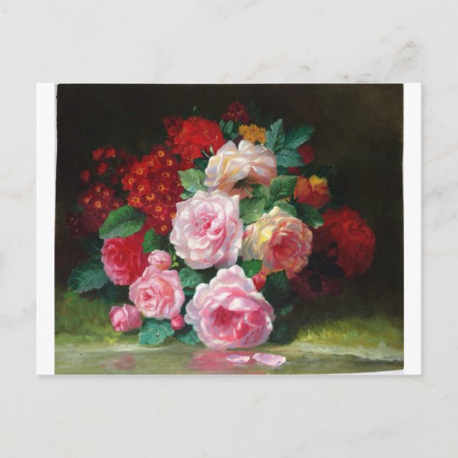 Gorgeous Vintage Flower Postcard (Front)