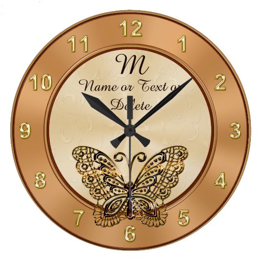 Gorgeous Vintage Gold Butterfly Clock Personalized Zazzle Com Why i made this project/instructable. zazzle