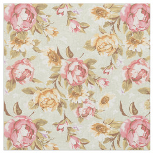 Gorgeous Vintage Pastel Roses Fabric