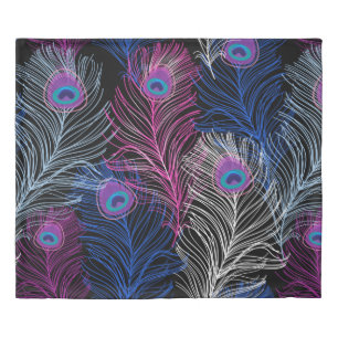 Gorgeous Vintage pattern of peacock feathers on a Duvet Cover