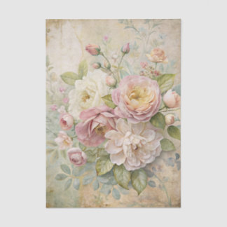 Gorgeous Vintage Style Peony Floral Background Tissue Paper