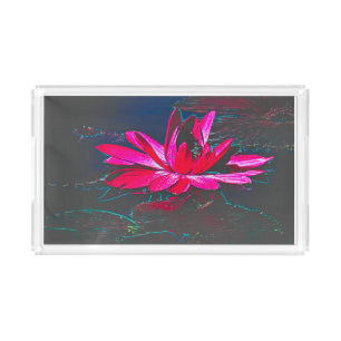 Gorgeous Water Lily Tray in Hot Pink