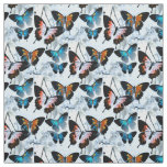 Gorgeous  Watercolor Morpho Butterfly Artwork Fabric