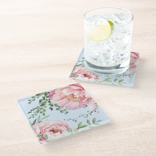 Gorgeous Watercolor Peonies Coaster