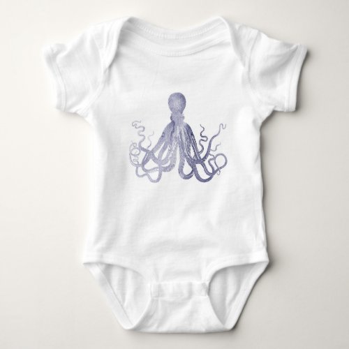 Gorgeous watercolour octopus minimalistic baby bodysuit