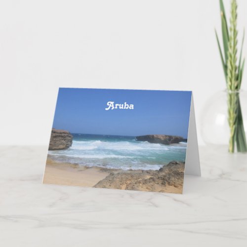 Gorgeous Waves Crashing in Aruba Card