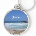 Gorgeous Waves Crashing in Aruba Keychain