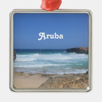Gorgeous Waves Crashing In Aruba Metal Ornament by GoingPlaces at Zazzle