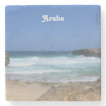 Gorgeous Waves Crashing in Aruba Stone Coaster