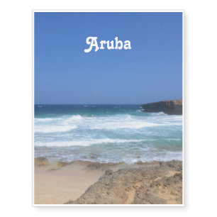 Gorgeous Waves Crashing in Aruba Temporary Tattoos