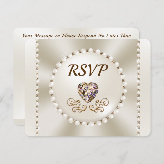 Gorgeous, Wedding RSVP Menu Choice Template (Front/Back)