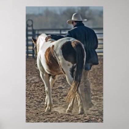 Gorgeous western horse and cowboy bond poster