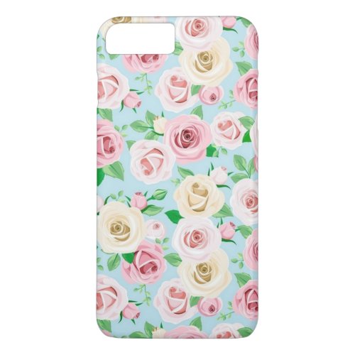 gorgeous white pink roses iPhone 8 plus7 plus case