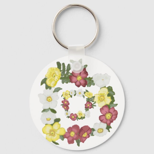 Gorgeous Wild Rose Keychain (Front)