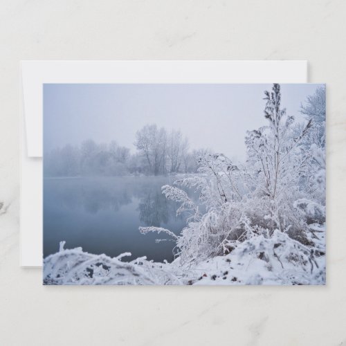 Gorgeous Winter Lake Invitation